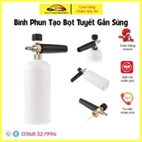 Bình Phun Tạo Bọt Tuyết Gắn Máy Rửa Xe dung tích 1L, bình cổ nhỏ (cấu tạo lõi đồng bên bỉ)