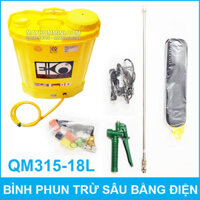 Bình phun thuốc trừ sâu khử trùng tưới cây bằng điện 18L 9Ah QM315-18L