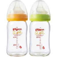 Bình Pigeon nội địa Nhật cổ rộng loại 160ml/240ml, nhựa BPA Free