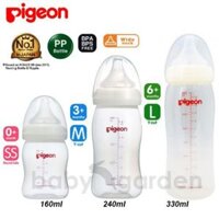 Bình Pigeon PP plus chịu nhiệt cao 160ml/240ml/330ml