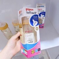 Bình Pigeon Softouch 160Ml/ 240M cổ rộng cao cấp hất liệu PPSU an toàn cho bé