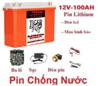 Bình Pin lithium 12V - 100Ah Chống thấm nước