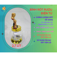 Bình Rót Rụ  Điện Tử Tiểu Đồng Tử 2.7 Lit Thủy Tinh Cao Cấp Rót Rệu Rót Rịu Rót Nước
