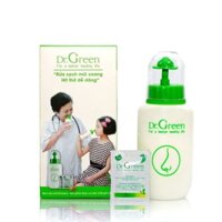 Bình rửa mũi 240ml Dr.Green (Tặng kèm 10 gói muối biển nha đam)và Hộp muối biển rửa mũi