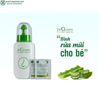 Bình rửa mũi cho trẻ em và người lớn Dr. Green tặng kèm 10 gói muối Hoặc Hộp 30 gói muối