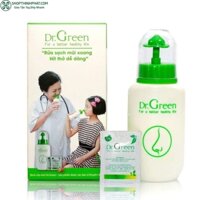 Bình rửa mũi Dr Green 240ml + 40 gói muối biển Nha đam