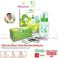 Bình rửa mũi Dr Green Kids tặng kèm 30 gói muôi –  Vệ sinh mũi, họng cho bé, đầu silicon không đau, cho trẻ từ 1 tuổi