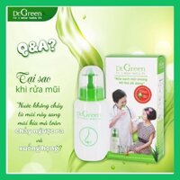 Bình rửa mũi Dr Green và 10 gói muối nha đam