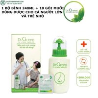 Bình rửa mũi Dr Green và 10 gói muối [có video]