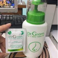 Bình rửa mũi Dr.Green + 10 gói muối biển nha đam