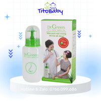 Bình rửa mũi Dr.Green chính hãng, Đầu rửa silicon, 1 bình kèm 10 gói muối biển,hỗ trợ viêm mũi xoang