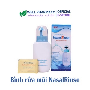 Bình rửa mũi Nasalrinse + 10 gói muối NasalRinse