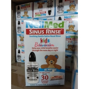 Bình rửa mũi trẻ em neilmed kèm 30 gói muối