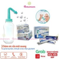 Bình rửa mũi Waterpulse cho bé và người lớn – Rửa sạch vệ sinh mũi xoang từ muối biển tinh khiết có thêm Nano bạc