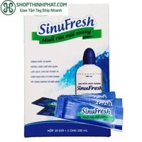 Bình rửa mũi xoang cát linh SinuFresh kèm 10 gói muối