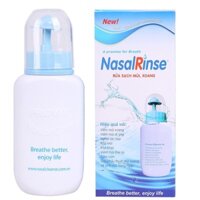 Bình rửa mũi, xoang NasalRinse tặng kèm 10 gói muối (Đã được bộ y tế cấp phép lưu hành)