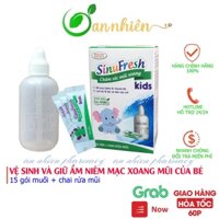 Bình rửa và muối rửa mũi cho trẻ em SinuFresh Kids