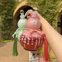 Bình rượu trắng bầu sáng tạo, chai pha trà thủy tinh, chai rượu trái cây, chai trà sữa đóng gói phụ, chai nước lạnh nổi tiếng trên mạng, chai nước thức khuya