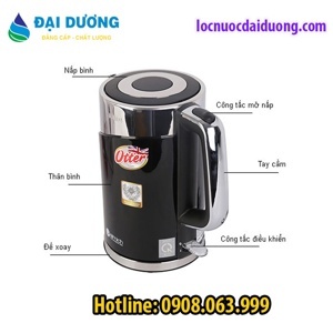 Bình - Ấm siêu tốc Elmich KEE-0216 - 1.7 lít, 1850W