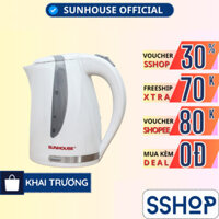 Bình siêu tốc Sunhouse 1.7 lít 1800W Chính hãng, TẶNG CỌ RỬA, Ấm đun nước sôi nhanh SHD1300 - SSHOP MALL