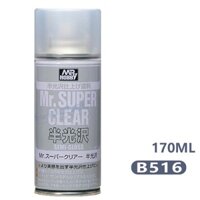 Bình Sơn Xịt bảo vệ chống trầy xước mô hình Gundam B516 Mr. hobby Topcoat Super Clear nửa bóng - mờ Semi Gloss