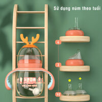 Bình sữa 3 in 1 Ck Bebe hình hươu nhựa cao cấp PPSU ( SLL ib zalo)- 57033