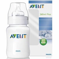 Bình sữa Avent 260ml SCF563/17 (thiết kế cổ điển, nhựa PP (BPA free)