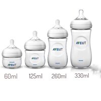 Bình sữa AVENT chính hãng 60ml,125ml,260ml,330ml ( tặng kèm thìa ăn dặm silicol hoặc cọ bình sữa)