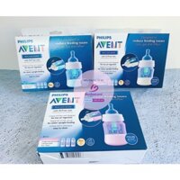 Bình sữa Avent classic mẫu mới 125ml ( Clear - Pink - Blue ) Set 3 bình và Full hộp - BAABEELAND