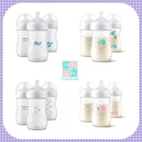 Bình sữa Avent Natural hoạ tiết đáng yêu (Mẫu mới) dung tích 260ml