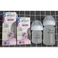 Bình sữa Avent thủy tinh tráng silicon 125 ml, 240ml