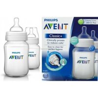 Bình sữa bằng nhựa Avent không có BPA (260ml- đôi) SCF 563/27