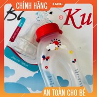 Bình sữa bằng nhựa PP Baby Kute 250ML kiểu tay cầm nhập khẩu từ Thái Lan Tặng kèm 2 núm cổ hẹp