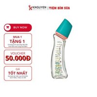 Bình Sữa Beta Thuỷ Tinh Cổ Hẹp GF5 Flower (Kèm Núm)