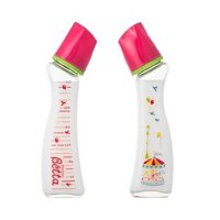 Bình sữa Betta Brain G4 Carrousel thủy tinh 240ml nắp hồng
