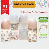 Bình Sữa Bình Ti UBMOM Hàn Quốc Chính Hãng Cho Bé Họa Tiết Thỏ Trắng, Thỏ Nâu Mẫu Mới 200ml/280ml