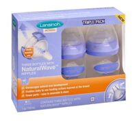 Bình sữa bộ 3 Lansinoh mOmma Bottle with NaturalWave Nipple