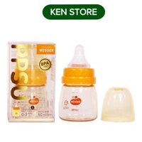 Bình sữa cao cấp cổ hẹp tặng kèm van chống sặc - 60ml PPSU Wesser KEN STORE