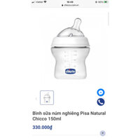 bình sữa chicco 150ml dành cho bé sơ sinh