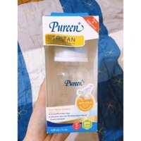 Bình sữa cho bé bằng nhựa Tritan không chứa BPA - hiệu Pureen kèm núm ty Silicone 120ml