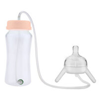 Bình sữa cho bé có ống hút dài 300ml Bình sữa tự bú không cầm tay không độc hạiBabyNot độc hại với ống hút dài, Bình sữa tự bú, Bình sữa không tay300ml