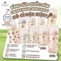 Bình sữa cho bé Greenfinger Bebegrow chất liệu nhựa PPSU an toàn, chịu nhiệt tốt 160ml/280ml