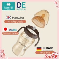 Bình sữa cho bé Kamidi - Chất liệu nhựa PPSU . Hỗ trợ cai sữa mẹ. thể thích 210ML và 300ML