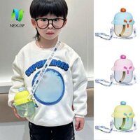 Bình sữa cho bé NEXUSF, có vảy và ống hút Cốc uống nước cho bé 300ml, Cốc học tập Cốc sữa cỡ nòng rộng chống rơi dễ thương Ngoài trời