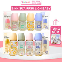 Bình Sữa Cho Bé Sơ Sinh Chất Liệu PPSU Lion Baby YEUBEVN Cao Cấp An Toàn Tiện Lợi Cho Bé