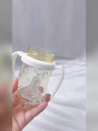 Bình Sữa cho Bé Sơ Sinh Jubon Kèm Tay Cầm và Ống Hút size 180ml và 280ml