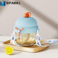 Bình Sữa Cho Bé SPARKL, 300ml Có Cân Và Ống Hút Cho Bé Uống Nước, Bình Nước Cỡ Rộng Chống Rơi Sáng Tạo Cốc Sữa Tập Đi Ngoài Trời