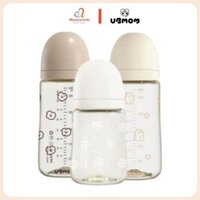 Bình sữa cho bé Ubmom PPSU 200ml - 280ml, Bình sữa trẻ em chịu nhiệt cao cấp - Monnie Kids