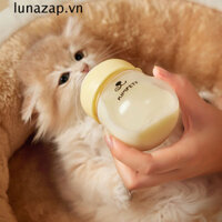 Bình sữa cho thú cưng LUNAZAP, Bình sữa cho mèo con chống sương mù 80ml, Bình sữa thủy tinh có vảy chống cắn di động cho chó sơ sinh