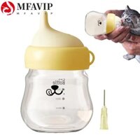 Bình sữa cho thú cưng WELLNESSSPOT, Bình sữa cho mèo con 80ml chống cắn, Đồ dùng cho thú cưng Núm vú bằng silicon Núm vú ăn sữa có tỷ lệ chống khói cho chó sơ sinh